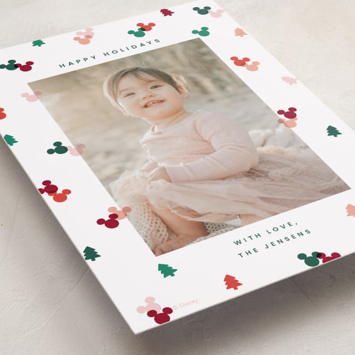 Disney's Mickey Confetti Holiday Photo Cards by Ellen
