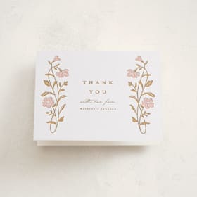 Letterpress Baby Shower Thank You Cards