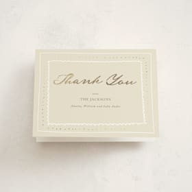 Foil-Pressed Birth Announcement Thank You Cards