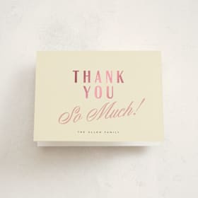 Foil-Pressed Birth Announcement Thank You Cards