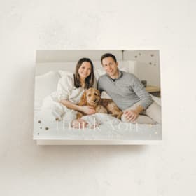 Foil-Pressed Birth Announcement Thank You Cards
