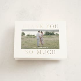 Foil-Pressed Birth Announcement Thank You Cards