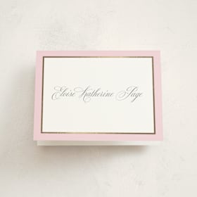Foil-Pressed Birth Announcement Thank You Cards