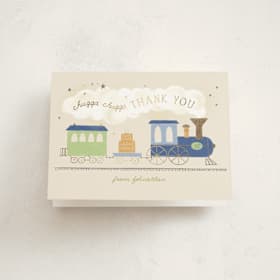 Foil-Pressed Children's Birthday Party Thank You Cards