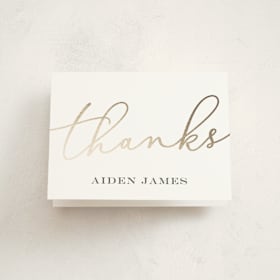 Foil-Pressed Baptism and Christening Thank You Cards