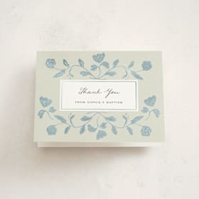 Foil-Pressed Baptism and Christening Thank You Cards