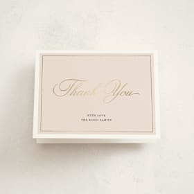 Foil-Pressed Baptism and Christening Thank You Cards