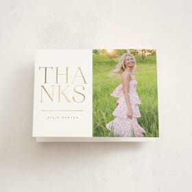 Foil-Pressed Graduation Thank You Cards