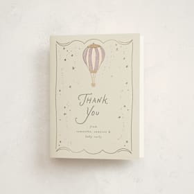 Foil-Pressed Birth Announcement Thank You Cards