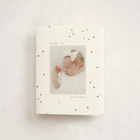 Foil-Pressed Birth Announcement Thank You Cards