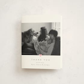 Foil-Pressed Birth Announcement Thank You Cards