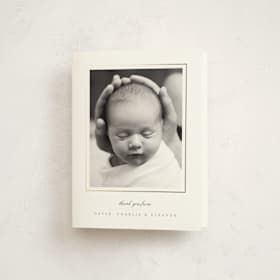 Foil-Pressed Birth Announcement Thank You Cards
