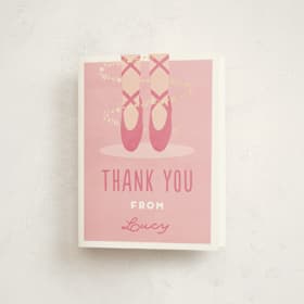 Foil-Pressed Children's Birthday Party Thank You Cards
