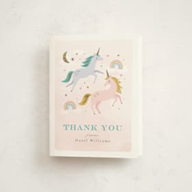 Foil-Pressed Children's Birthday Party Thank You Cards