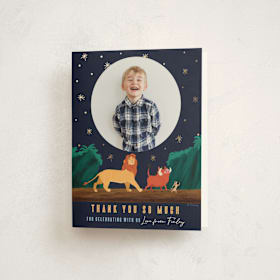 Foil-Pressed Children's Birthday Party Thank You Cards