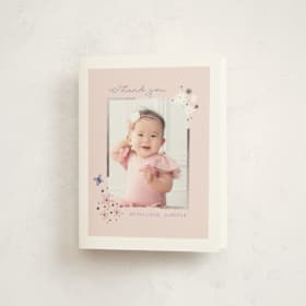 Foil-Pressed Children's Birthday Party Thank You Cards