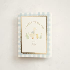 Foil-Pressed Children's Birthday Party Thank You Cards
