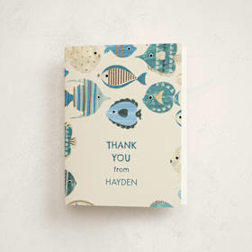 Foil-Pressed Children's Birthday Party Thank You Cards