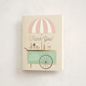 Foil-Pressed Children's Birthday Party Thank You Cards