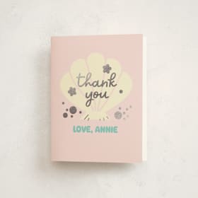 Foil-Pressed Children's Birthday Party Thank You Cards