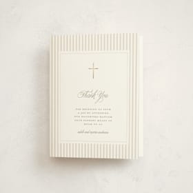 Foil-Pressed Baptism and Christening Thank You Cards