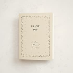 Foil-Pressed Baptism and Christening Thank You Cards