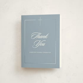Foil-Pressed Baptism and Christening Thank You Cards