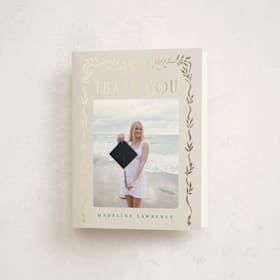 Foil-Pressed Graduation Thank You Cards