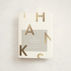 Foil-Pressed Baby Shower Thank You Cards