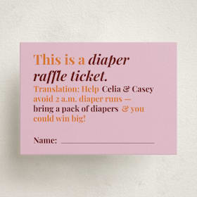 Mini Baby Shower Insert Cards