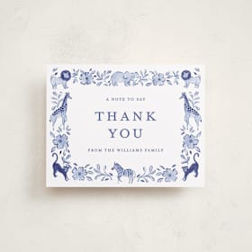 Flat Birth Announcements Thank You Cards