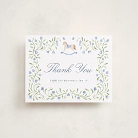 Flat Birth Announcements Thank You Cards