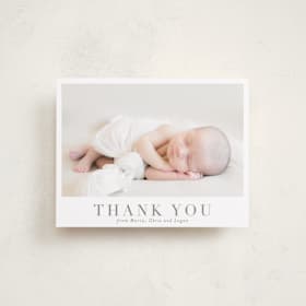 Flat Birth Announcements Thank You Cards