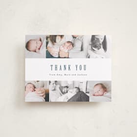 Flat Birth Announcements Thank You Cards