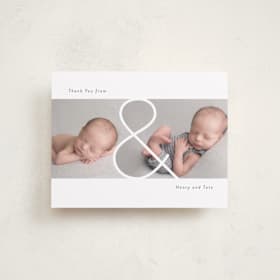 Flat Birth Announcements Thank You Cards