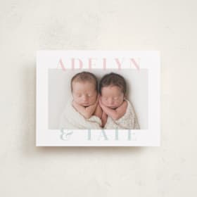 Flat Birth Announcements Thank You Cards