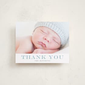 Flat Birth Announcements Thank You Cards