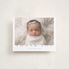 Flat Birth Announcements Thank You Cards