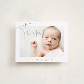 Flat Birth Announcements Thank You Cards
