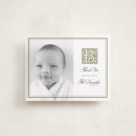 Flat Birth Announcements Thank You Cards