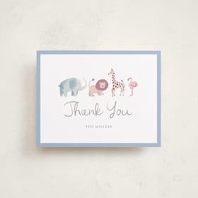 Flat Birth Announcements Thank You Cards