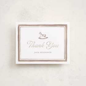 Flat Birth Announcements Thank You Cards