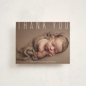 Flat Birth Announcements Thank You Cards
