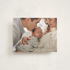 Flat Birth Announcements Thank You Cards