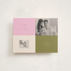 Flat Birth Announcements Thank You Cards