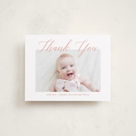 Flat Birth Announcements Thank You Cards