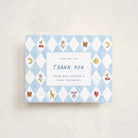Flat Birth Announcements Thank You Cards