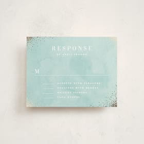 Foil-Pressed Mitzvah RSVP Cards