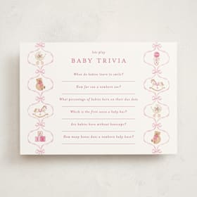 Baby Shower Game Cards