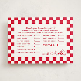 Baby Shower Game Cards